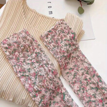 Lace Floral Loose Ice Sleeves Sun proof Fingerless Long Gloves Women Outdoor Cycling Running UV Protection Arm Sleeves