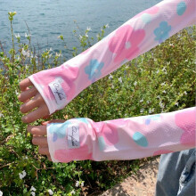 Flower Printed Ice Sleeve UV Protection Sun Long Arm Sleeves Thin Ice Sleeve With Thumb Hole For Cycling Driving Traving