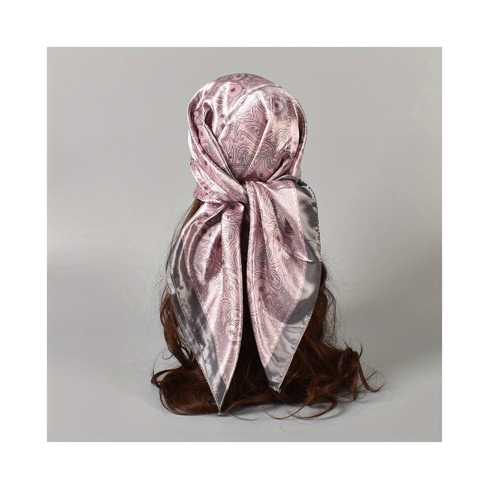 Satin Paisley Print Square Scarf Boho Silk Scarf Shawl Casual Outdoor Kerchief Head Wrap Windproof Bandana-image-OPC-PC6D6SX-NEW
