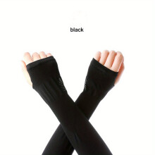 1 Pair Summer Sunscreen Sleeve Women Ice Thin Gloves Outdoor Nylon Cycling Sports Arm Sleeve Men Unisex