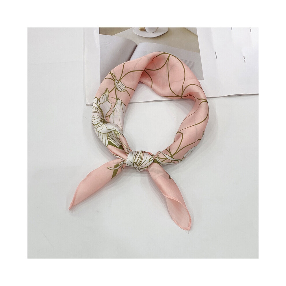 Satin Printed Square Scarf Bandana Lightweight Silk Neck Scarfs Vintage Hair Sleeping Wrap-image-OPC-PC6D6ZM-NEW