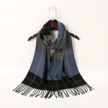 Geometric Plaid Scarf Casual Sunscreen Fringed Shawl Warm Windproof Shawl Wrap Fall Winter Unisex