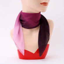 Chiffon Gradient Neckerchief Casual Square Scarf Bandana Women Head Wrap Hair Accessories