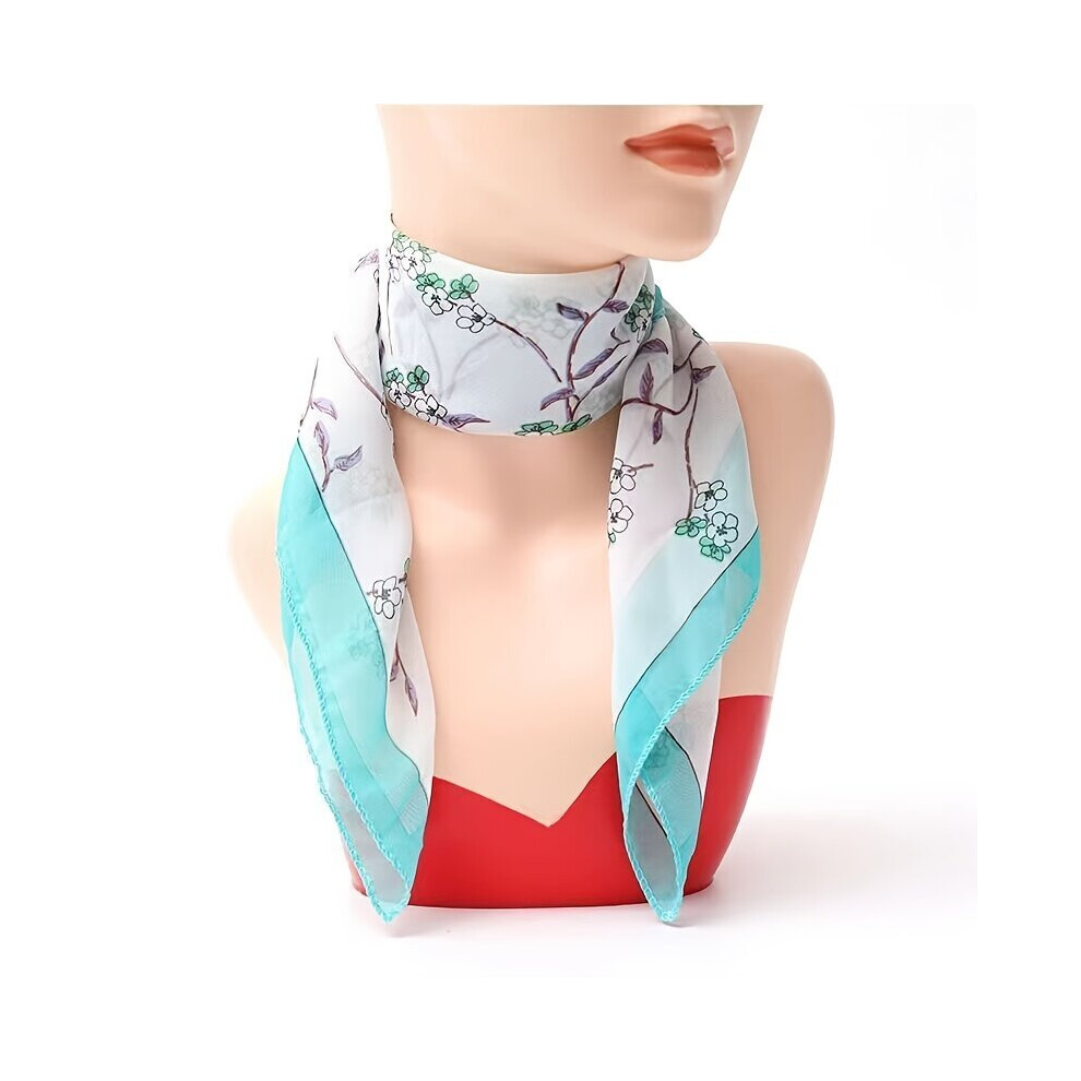 62 Square Thin Chiffon Scarf Floral Print Women Neckerchief Face Mask Accessories Neck Scarfs on OnBuy