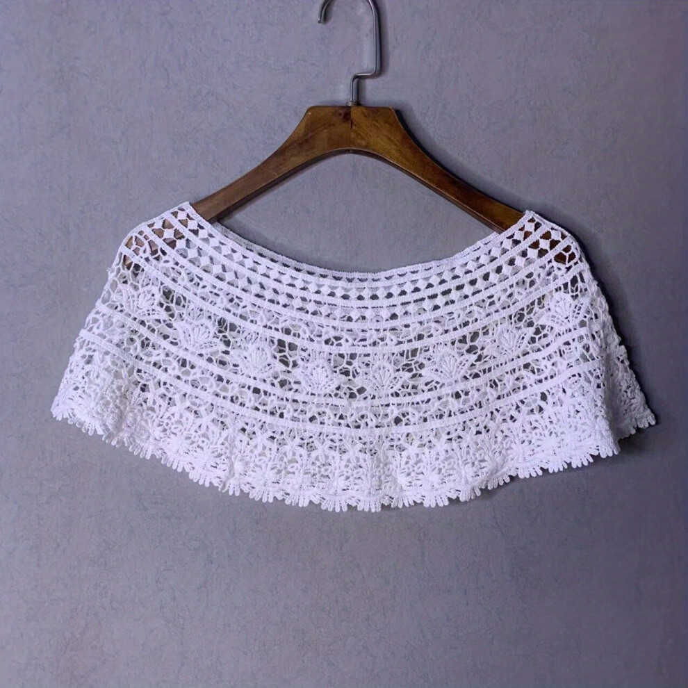 Vintage Hollow Out Shawl Solid Wrap Breathable Cape Decorative Shawl For Party Prom Wedding Bridal Shawls Wraps-image-OPC-PC6D9GR-NEW