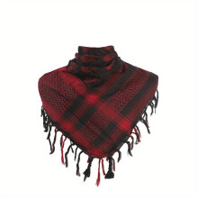 Tactical Camouflage Tassel Scarf Hip Hop Skull Jacquard Shawl Warm Scarves Unisex Head Wrap Neck Gaiter