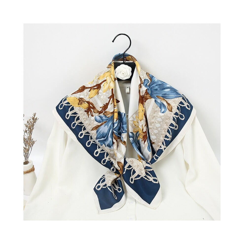 Twill Silk Square Scarf 35 4 Women Print Breathable Non slip Turban Shawl-image-OPC-PC6DC97-NEW