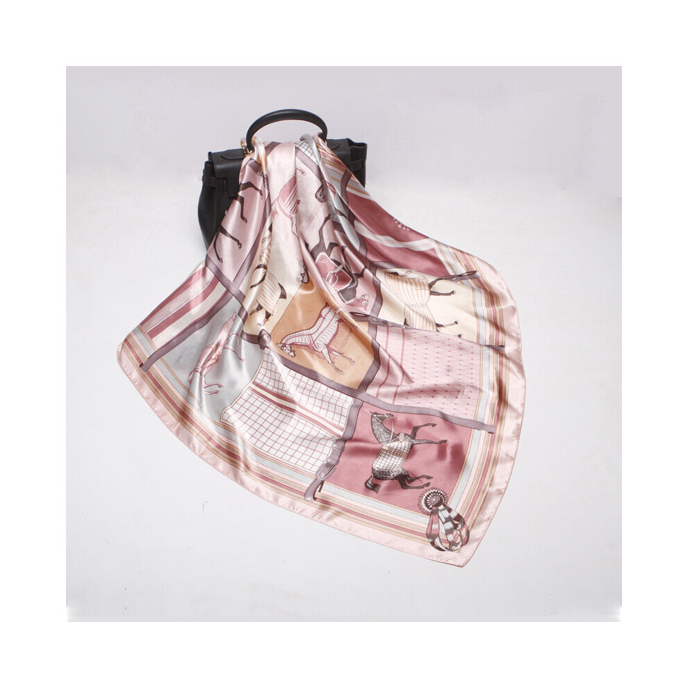 Women Scarf Floral Silk Scarf Bandana Silk Blend Square Scarves Neckerchief Bag Scarf Head Scarf Turban Scarf Head Wrap