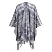Plaid Shawl With Tassel Plaid Long Warm Winter Clothes Shawl Coldproof Warm Print Shawl