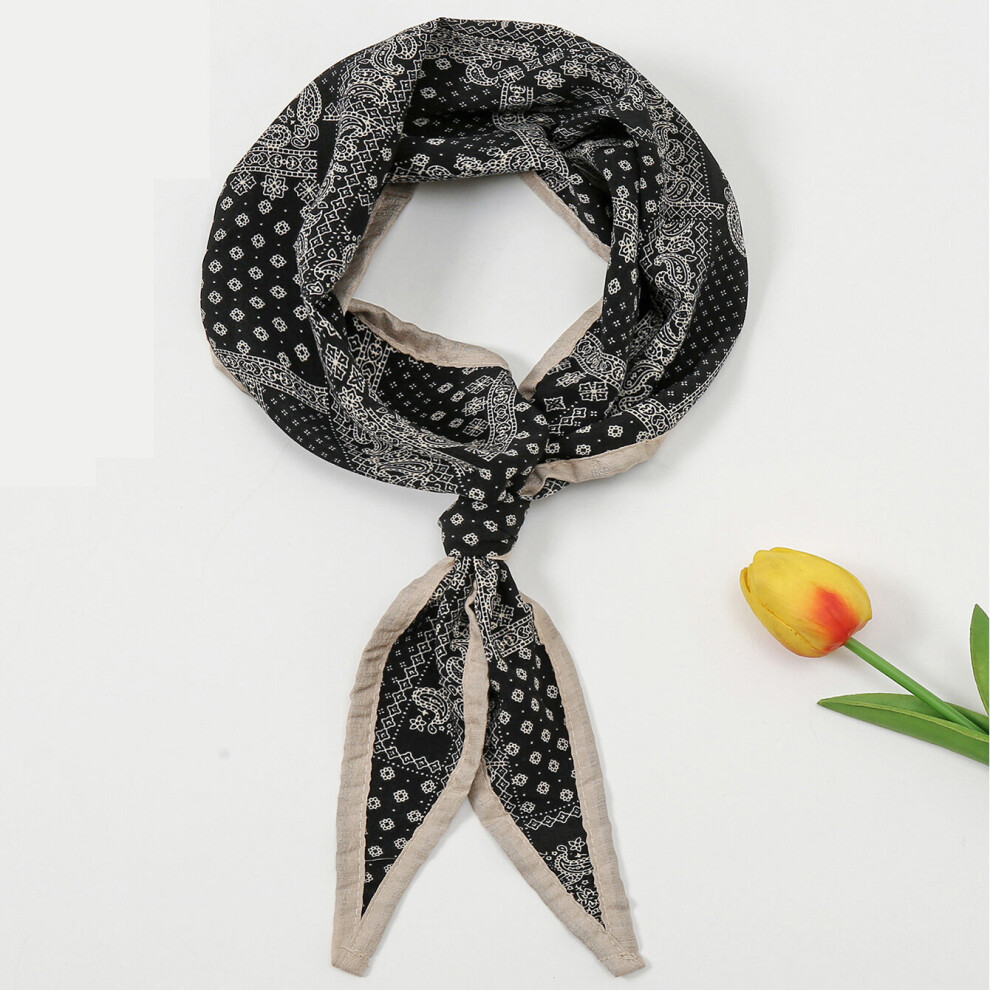 10 62 48 81 Triangle Scarf Vintage Plaid Print Shawl Womens Versatile Headwrap Casual Neck Scarf Hair Accessories-image-OPC-PC6DCHY-NEW