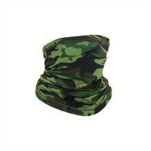 Unisex Camouflage Face Mask Outdoor Fishing Neck Gaiter Elastic Cycling Windproof Mask Casual Sports Ski Mask Balaclava