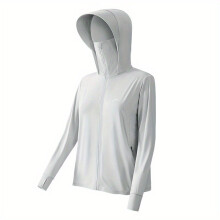 Sun Protection Jacket Long Sleeve Outdoor UV Protection Hiking Shawl Zip Up Hoodie Shirts With Pockets