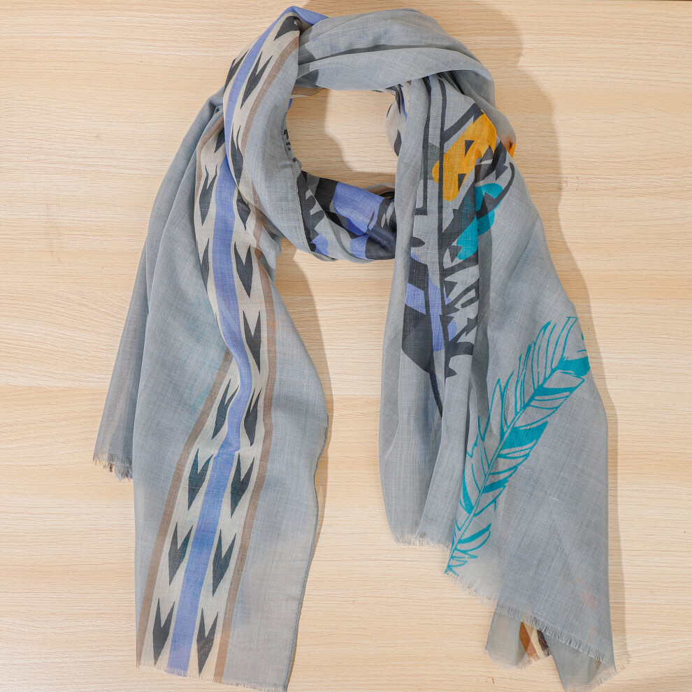 Printed Womens Beach Scarf Comfortable Breathable Casual Head Wrap-image-OPC-PC6DD6N-NEW