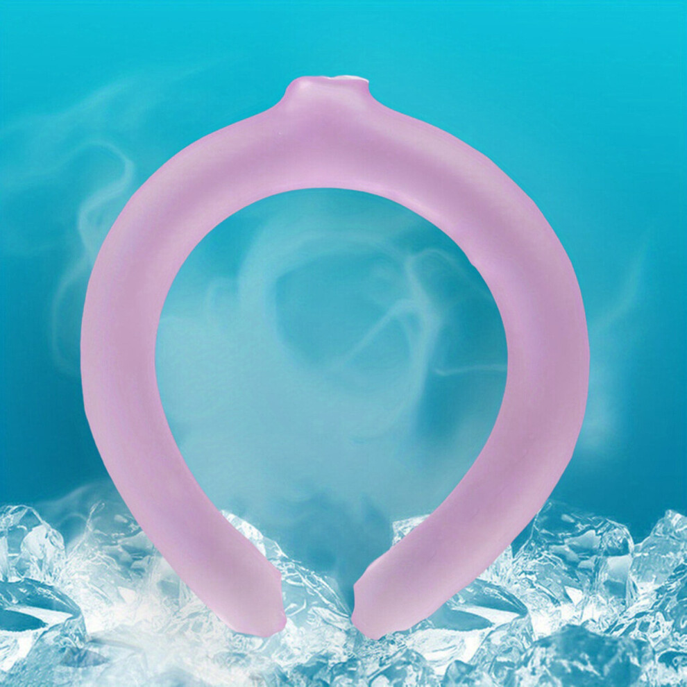 Multicoloured 1Pc Ice Cooling Neck Ring Wearable Cooling Tube Reusable Neck Cooler Hands Cold Pack Neck Wrap