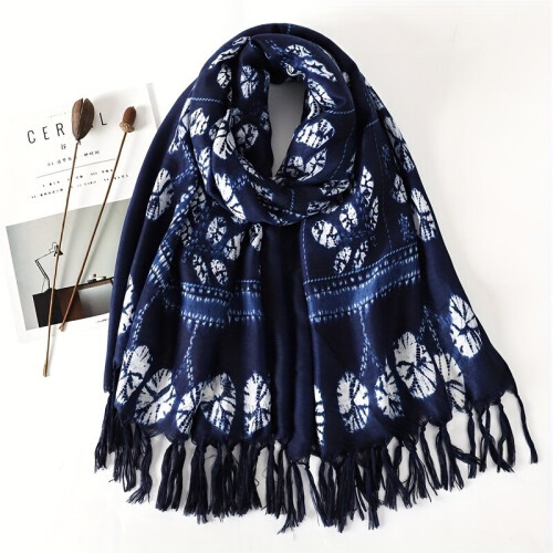 1pc Unisex Windproof Versatile Dark Printed Bearded Scarf For Outdoor Activity 1