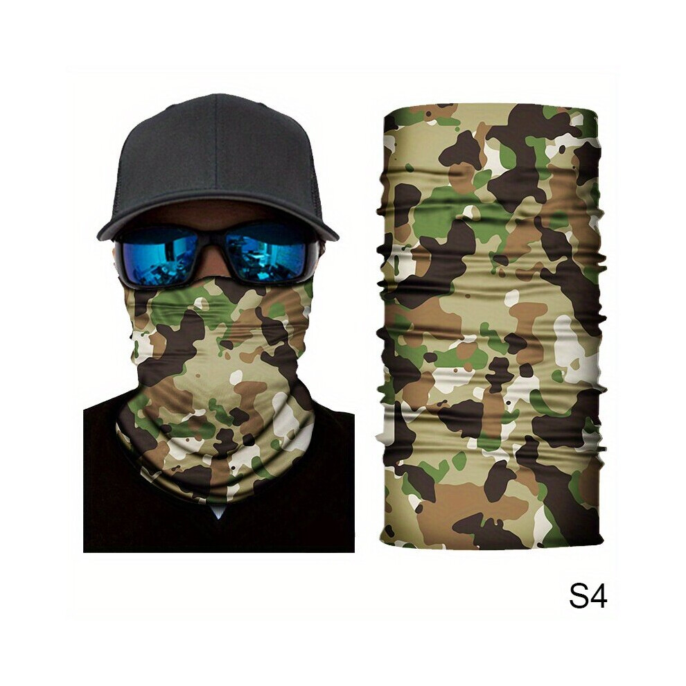 Camouflage Cycling Face Mask Tactical Military Scarf Neck Gaiter Men Seamless Bandana Women Headband Balaclava Tube Face Shield 885664545018