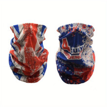 2pcs American Flag Series Seamless Magic Bandana Outdoor Mens And Womens Cycling Mask Sunscreen Sports functional Neck Gaiter