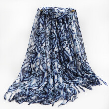 1PC Mens Floral Ethnic Style Tassel Shawl Scarf For Men