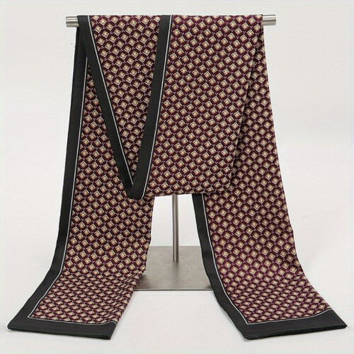 1pc Mens Printed Double Layered Neck Scarf