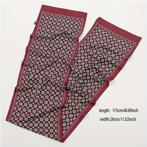 1pc Mens Printed Twill Double Layer Scarf 2