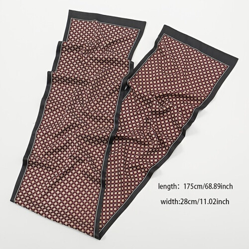 1pc Mens Printed Double Layered Neck Scarf 2