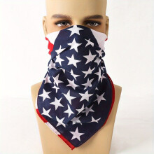1pc Mens Striped Square Scarf For Outdoor In Winter