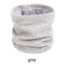 Mens Scarf Cold proof Winter Double Layer Plus Velvet Thickened Outdoor Pullover Couple Warm Solid Single loop Knitted Muffler