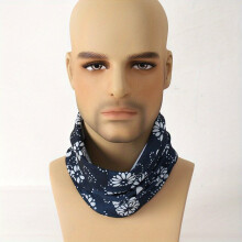 1pc Mens Versatile Royal Floral Print Neck Gaiter