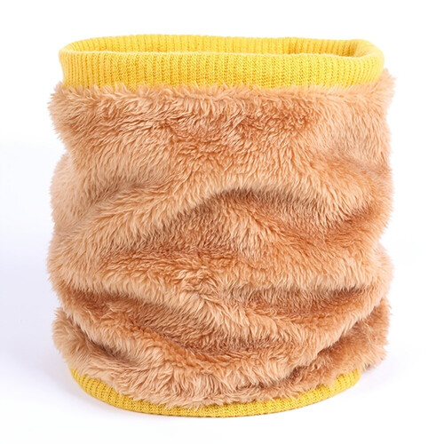 Mens Scarf Cold proof Winter Double Layer Plus Velvet Thickened Outdoor Pullover Couple Warm Solid Single loop Knitted Muffler 2