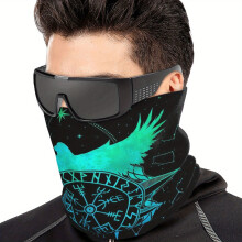 1pc Viking Motocross Bandana Neck Gaiter Printed Fate Vegvisir Face Scarf Headwear Hiking For Men Women Adult Winter