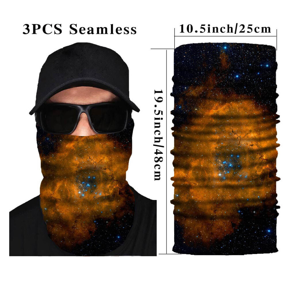 1 3Pcs Starry Sky Face Gaiter Mask Outdoor Sunscreen Dustproof Mask Seamless Dust Masks For Fishing 885664546664