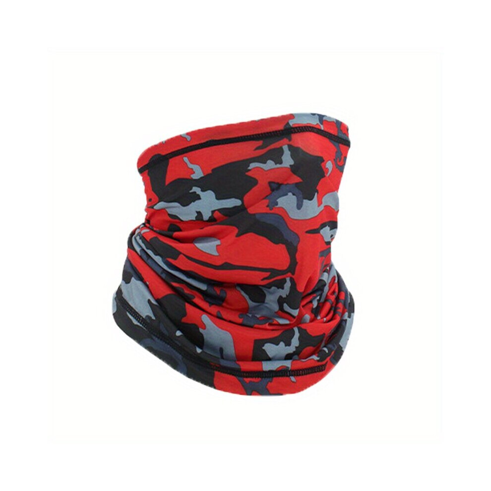 Outdoor Ice Silk Neck Gaiters Sunscreen Knitted Fabric Breathable Multicolor Motorcycle Neck Cover Sports Magic Bandana Riding Mask Multicoloured 885664546695