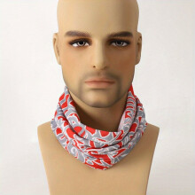 1pc Mens Outdoor Multifunctional Neck Gaiter With Embroidery