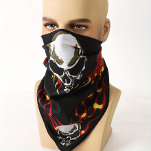 1pc Mens Multifunctional Printed Square Scarf For Outdoor Party Playing