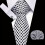 3pcs set Mens Plaid Pattern Tie Pocket Scarf Cuff Set For Suits 12