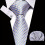 3pcs set Mens Plaid Pattern Tie Pocket Scarf Cuff Set For Suits 5