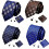 3pcs set Mens Plaid Pattern Tie Pocket Scarf Cuff Set For Suits 6