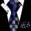 3pcs set Mens Plaid Pattern Tie Pocket Scarf Cuff Set For Suits 1