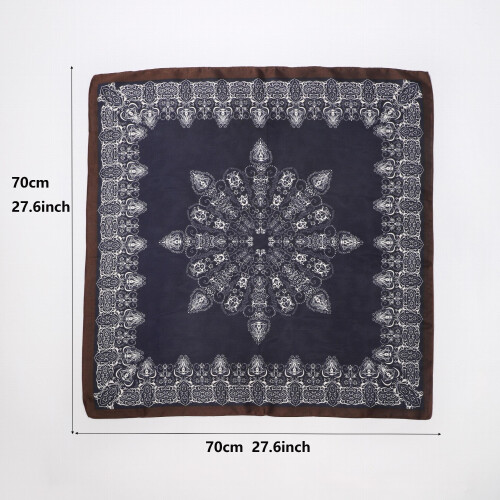 1PC Mens Crown Pattern Square Scarf 2