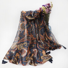 1pc Mens Casual Cashew Nut Pattern Scarf For Outdoor