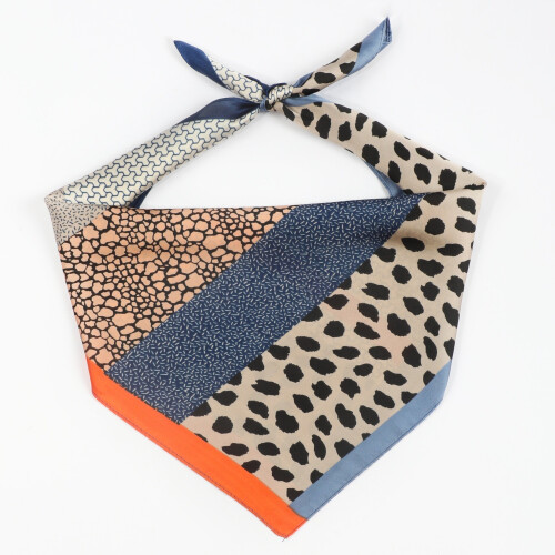 1pc Mens Leopard Spotted Square Scarf 1