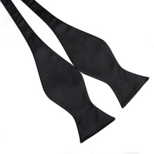 Mens Silk Solid Bow Tie For Banquet Groom Wedding