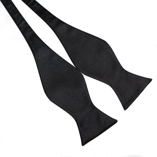 Mens Silk Solid Bow Tie For Banquet Groom Wedding