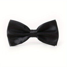 1pc Mens Solid Bow Tie For Wedding Party Banquet