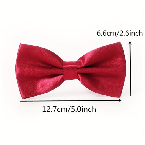 1pc Mens Solid Bow Tie For Wedding Party Banquet 2