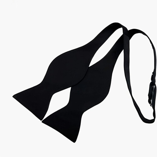 Mens Silk Solid Bow Tie For Banquet Groom Wedding 2