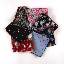 Mens Spot Floral Suit Pocket Towel Cotton Polyester Handkerchief Business Chest Towel Mens Small Square Towel Casual Pocket Towel