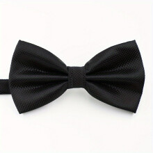 1pc Solid Fine Plaid Bow Tie Bow Tie For Men