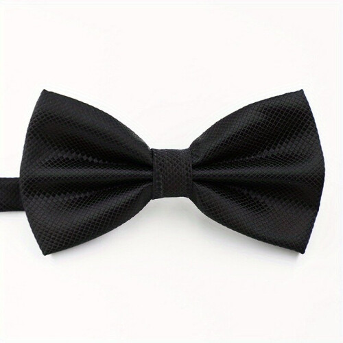 1pc Solid Fine Plaid Bow Tie Bow Tie For Men