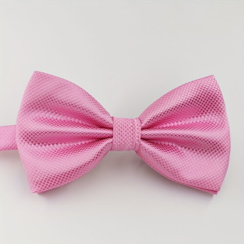 1pc Solid Fine Plaid Bow Tie Bow Tie For Men 1